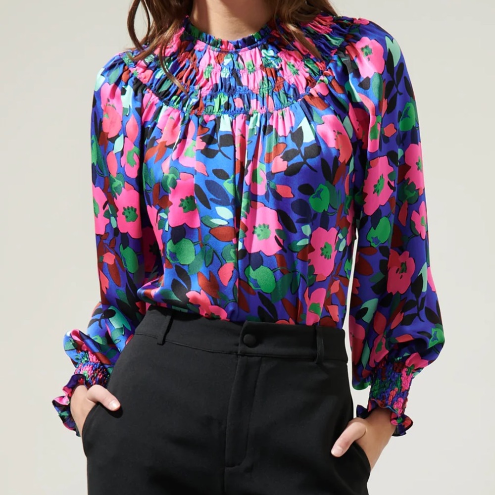 Sugarlips Smocked Blouse
